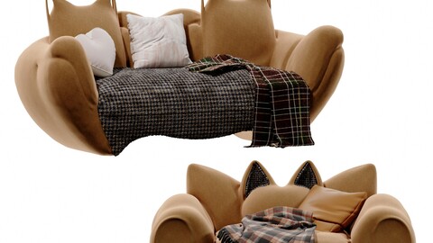 Modern cartoon children's single sofa Multi-person sofa combination-cr