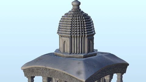 Indian temple with pillars 13 | STL for 3D Printing