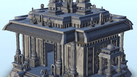 Indian temple with Shiva statues 15 | STL for 3D Printing