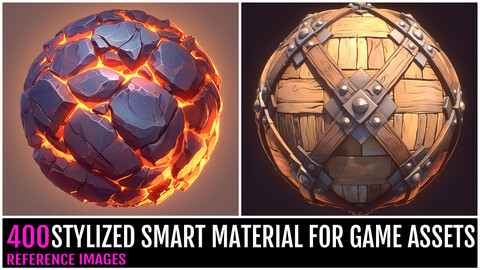 400 STYLIZED SMART MATERIAL FOR GAME ASSETS