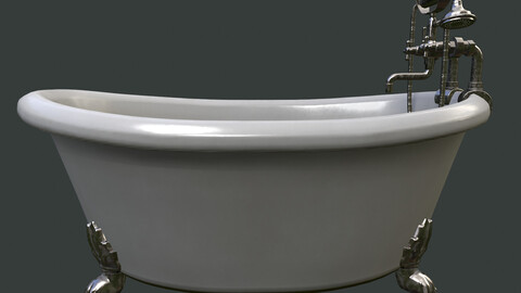 Detailed Clawfoot Bathtub