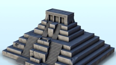 Large mesoamerican pyramid with stairways 1 | STL for 3D Printing