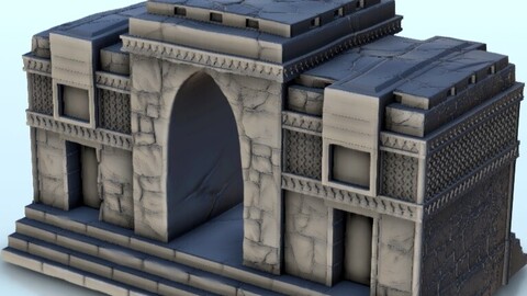 Large mesoamerican sacbe arch 9 | STL for 3D Printing