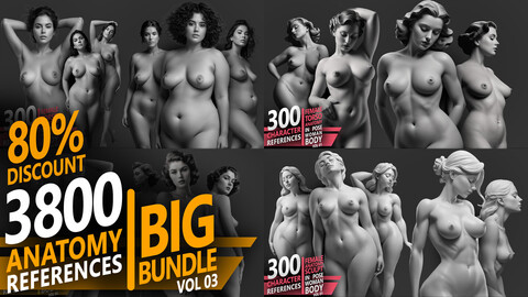 3800 Female Anatomy & Body pose Big Boundle-VOL03 ( 80% OFF )