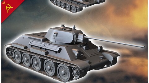 T-34-57 M1941 | STL for 3D Printing Printer | Hard Surface