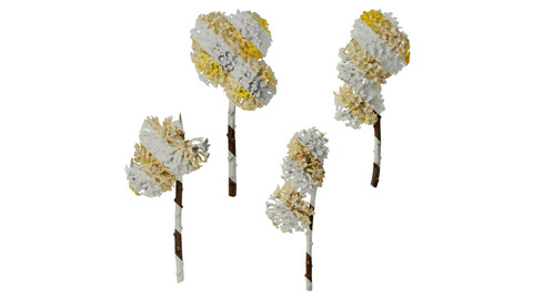 Anydrafts Edgeworthia chrysantha Flower 02 Texture