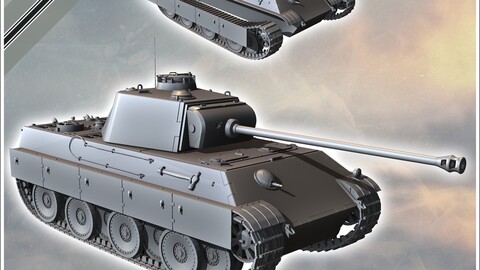 Panther Ausf. G (15mm) | STL for 3D Printing Printer | Hard Surface