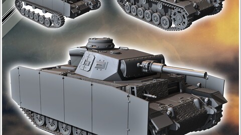 Panzer III Ausf. M Flammpanzer (Sd.Kfz. 141-3) | STL for 3D Printing Printer | Hard Surface