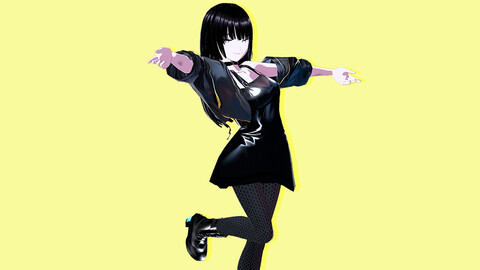 Gothic Hikari Anime 3d Model