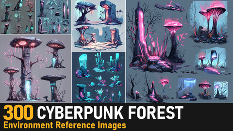 Cyberpunk Forest| Environment Reference Images