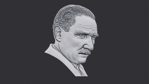 Gazi Mustafa Kemal Ataturk Bas Relief 3D model