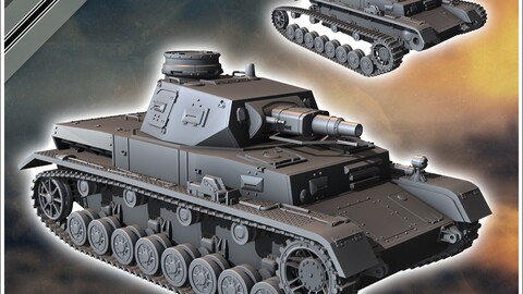 Panzer IV Ausf. C | STL for 3D Printing Printer | Hard Surface