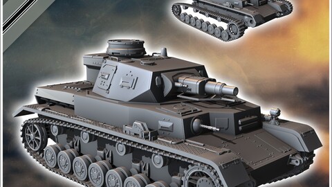 Panzer IV Ausf. E | STL for 3D Printing Printer | Hard Surface