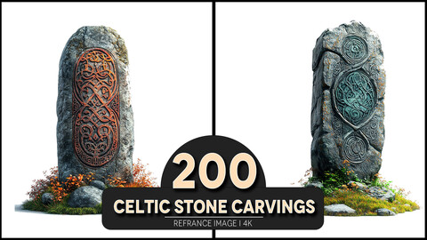 Celtic Stone Carvings 4K Reference/Concept Images