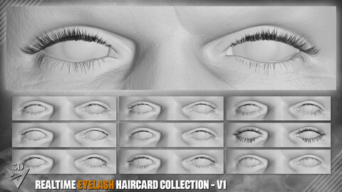 Realtime Eyelash Haircard Collection - v1