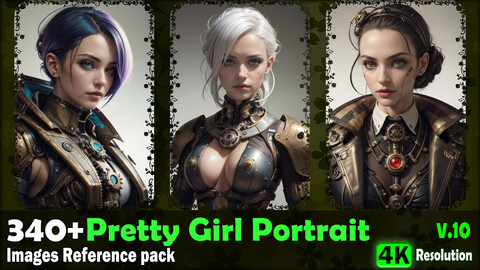 340+ Pretty Girl Portrait Images Reference Pack - 4K Resolution - V.10