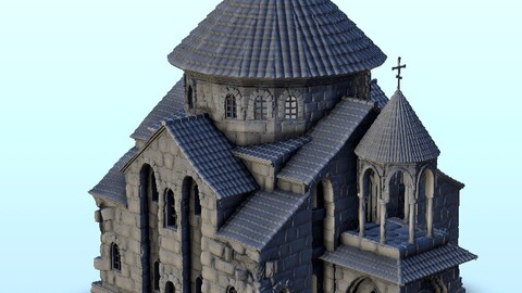 Orthodox square church 10 | STL for 3D Printing Printer | Hard Surface