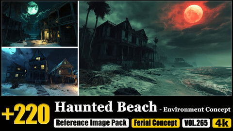 220 Haunted Beach - Environment Concept Reference Image Pack v.265 |4K|