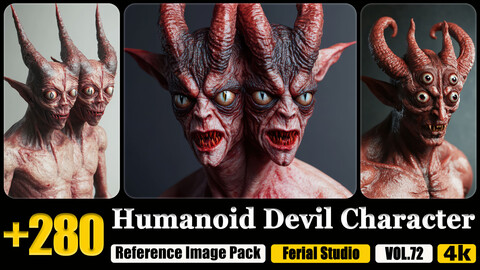 280 Humanoid Devil Character Reference Image Pack v.72 |4K|