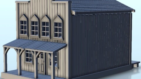 Wild West house 9 | STL for 3D Printing Printer | Hard Surface