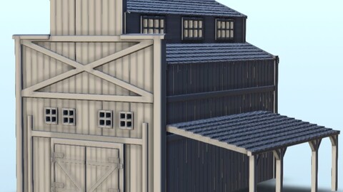 Wild West farm building | STL for 3D Printing Printer | Hard Surface