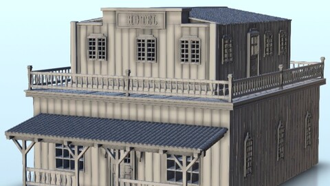 Wild West hotel 28 | STL for 3D Printing Printer | Hard Surface