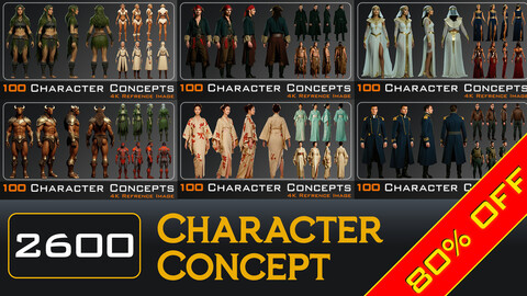 2600 Character Concept (Bundle) - 80% OFF