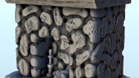 Stone fireplace 3 | STL for 3D Printing Printer | Hard Surface