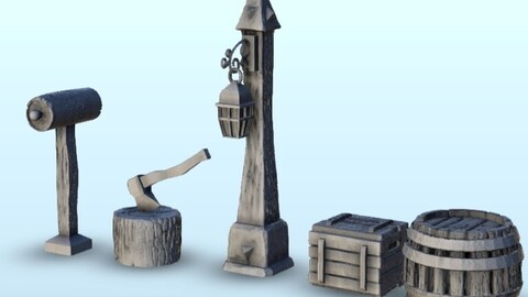 Traditionnal exterior set 4 | STL for 3D Printing Printer | Hard Surface