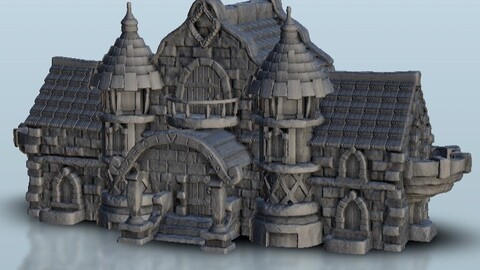 Medieval city hall | STL for 3D Printing Printer | Hard Surface