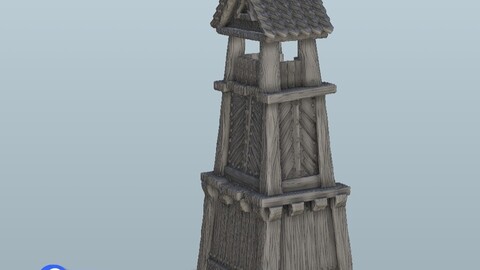 Medieval roofed outpost | STL for 3D Printing Printer | Hard Surface