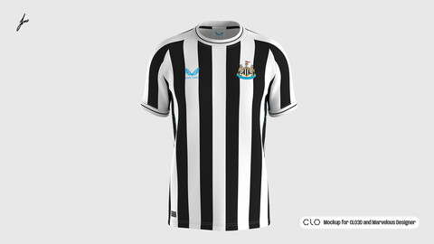 CASTORE - NEWCASTLE U. 22/23 HOME MOCKUP for CLO3D and Marvelous Designer