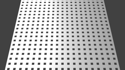 Perforated panel with square hole and 16 percent opening 25O05