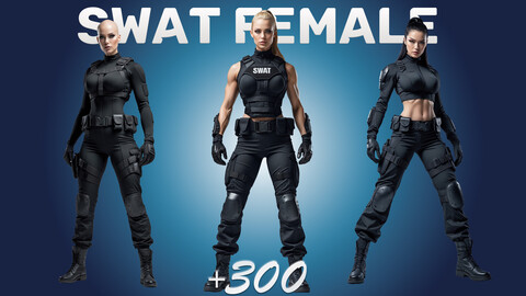 300 SWAT FEMALE Chatacter Reference | Reference Images 4K