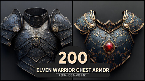 Elven Warrior Chest Armor 4K Reference/Concept Images