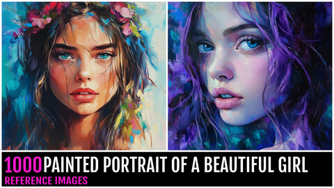 1000 PAINTED PORTRAIT OF A BEAUTIFUL GIRL