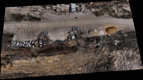 construction site concrete slabs storage area pt3 photogrammetry