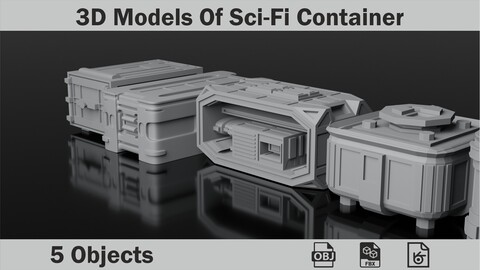 3D Models Of Sci-Fi Container