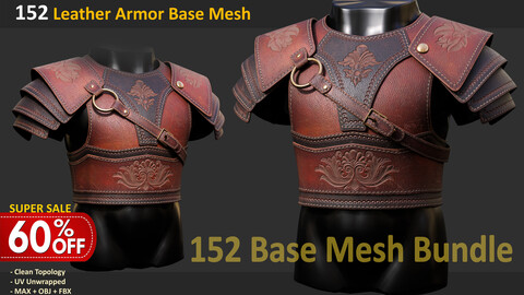 152 Leather Armor Base Mesh - Bundle