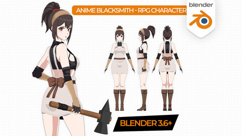 Anime Blacksmith - RPG Character