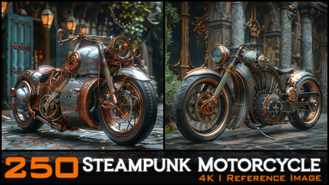 Steampunk Motorcycle - 250 Reference Image