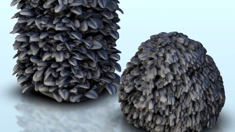 Set of bushes 4 | STL for 3D Printing Printer | Hard Surface