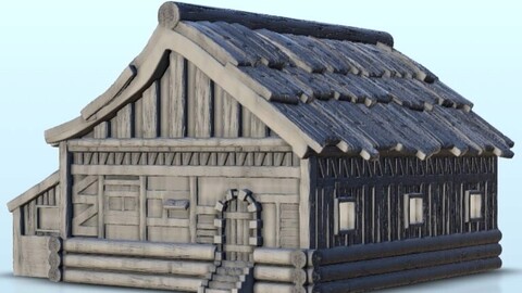 Big traditionnal house 2 | STL for 3D Printing Printer | Hard Surface