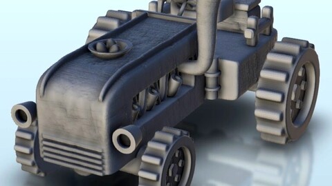 Modern tractor 1 | STL for 3D Printing Printer | Hard Surface