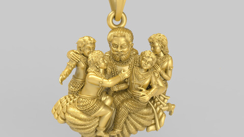 King with boys pendant