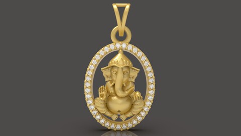 Ganpati Pendant - 0084