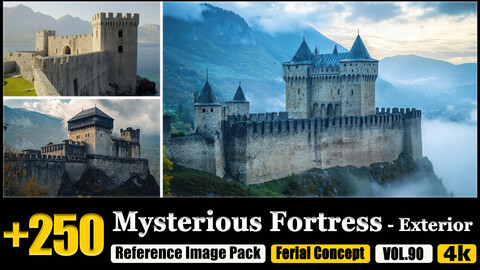 250 Mysterious Fortress - Exterior Reference Image Pack v.90 |4K|