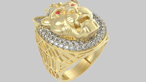 Lion Ring 3D-print model file-4