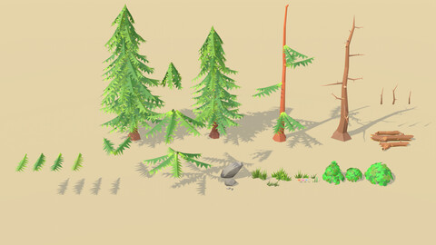 Simple Lowpoly Foliage Pack