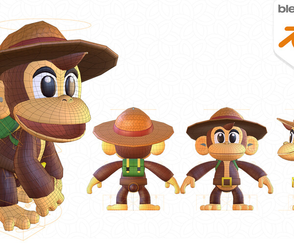 ArtStation - Adventurous Monkey – Game-Ready 3D Character | Game Assets